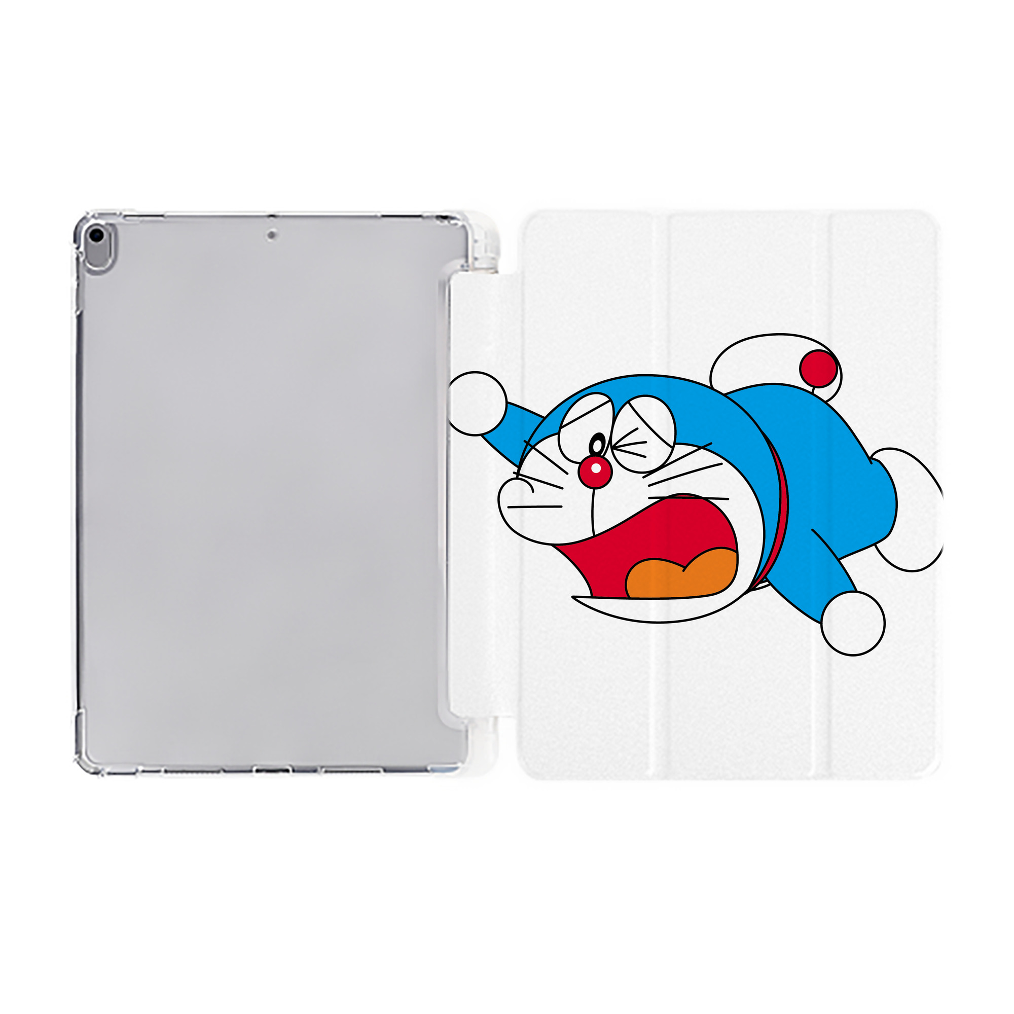 （画像用） ドラえもん Doraemon IPad ケース ペン収納付き 三つ折りスタンド PUレザー×シリコン 対応機種9.5/10.5/10.9インチ